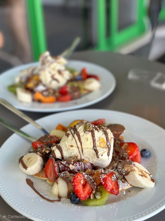 Waffles ou Panqueca de Frutas